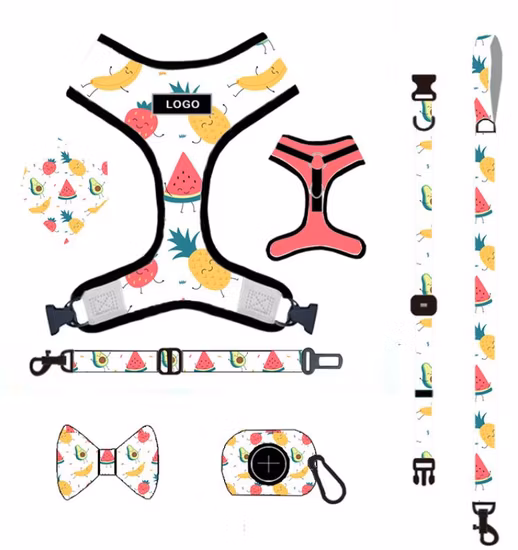 Adjustable Durability High Quality Super Soft Comfortable Breathable Mesh Reversible Printing Pet Dog Harness