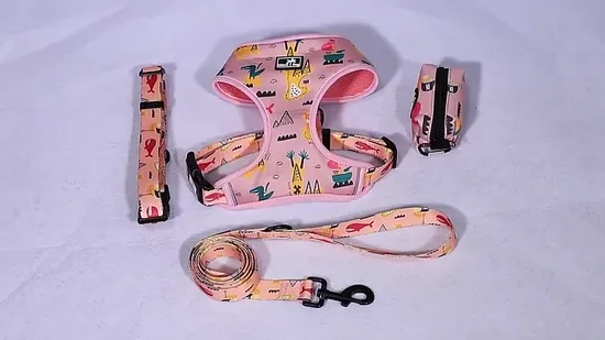 Adjustable Durability High Quality Super Soft Comfortable Breathable Mesh Reversible Printing Pet Dog Harness