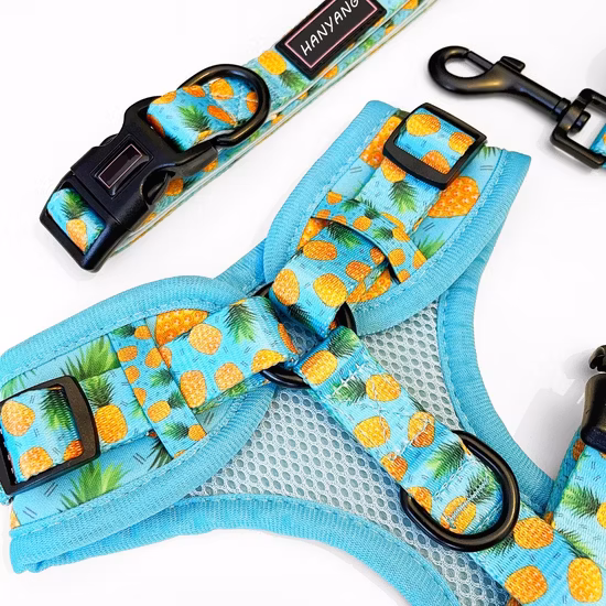 Hanyang novo designer OEM sem tração reversível arnês para cães ajustável arnês para cães de estimação leva arnês para cães personalizado